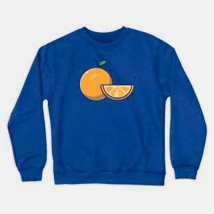 Orange And Slices Of Orange Cartoon Crewneck Sweatshirt